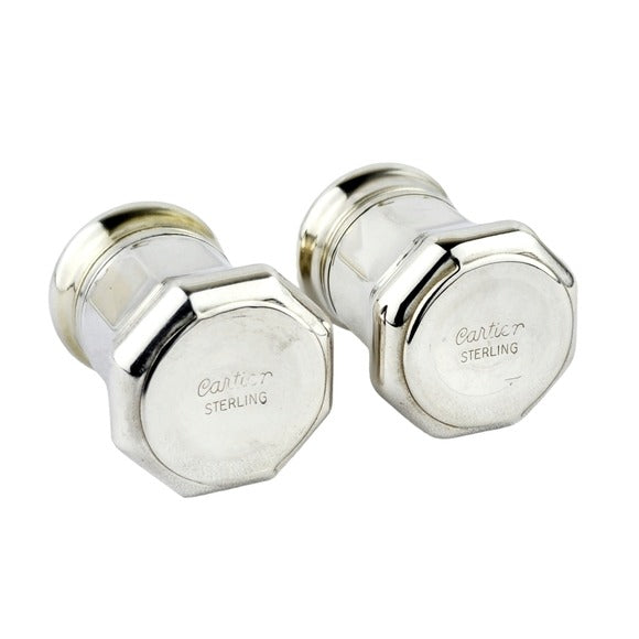 Cartier Salt And Pepper Sterling Silver Shakers