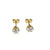 14K Yellow Gold & Diamond Stud Pieced Earrings